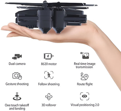 HD Drone Camera P30 – 4K Dual Lens with Optical Flow & Foldable Design - FYNXORA