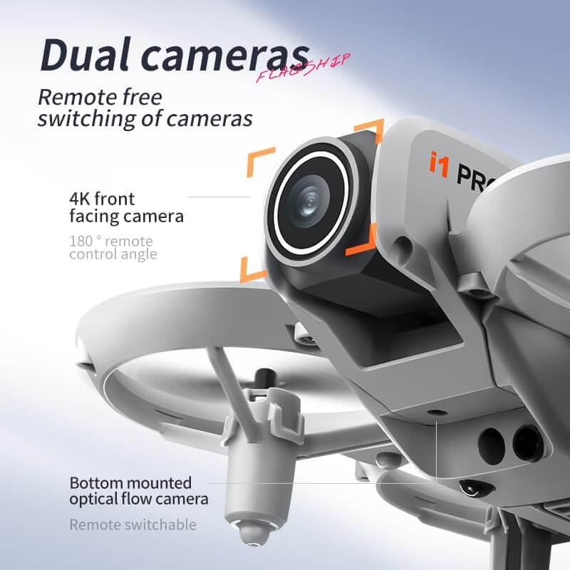 Dual-Camera Optical-Flow Drone with LED Guards – Stable & Beginner-Friendly Quadcopter - FYNXORA