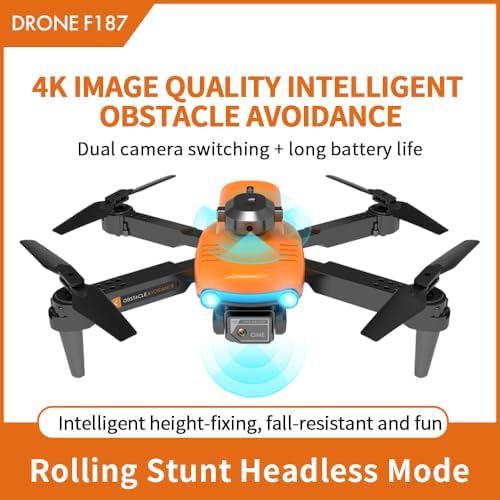 Air Selfie Drone F187 – HD Camera, App Control & Pocket-Sized - FYNXORA