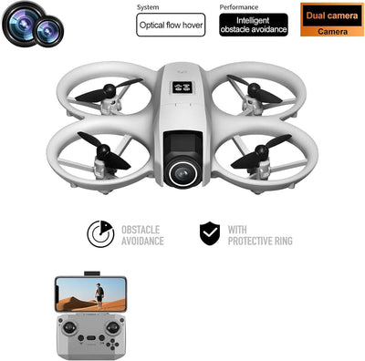 Dual-Camera Optical-Flow Drone with LED Guards – Stable & Beginner-Friendly Quadcopter - FYNXORA