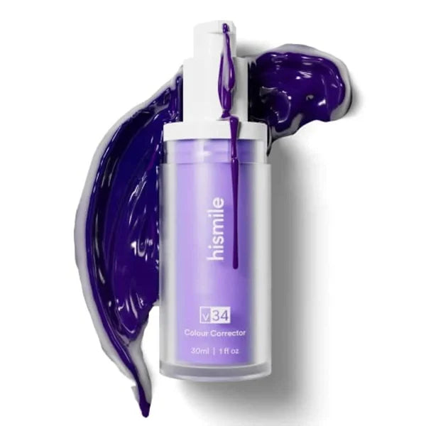 Hismile V34 Teeth Removing Deep Smoke Stains Gingiva Protection Purple Orthopaedic Toothpaste Colour Corrector(30ml)