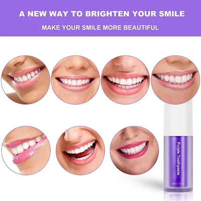 Hismile V34 Teeth Removing Deep Smoke Stains Gingiva Protection Purple Orthopaedic Toothpaste Colour Corrector(30ml)